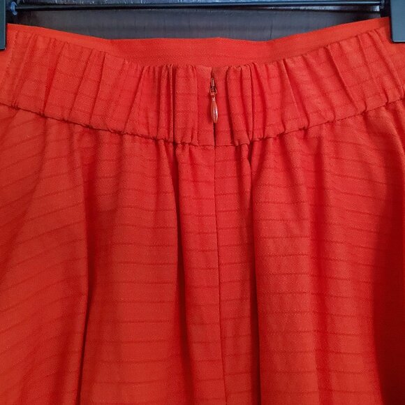 Uniqlo tangerine jaquard striped skirt with pockets - Picture 3 of 7